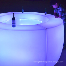 LED lumineux meubles bar table Mobile APP contrôle système changeant de couleur décor mobilier de discothèque partie utilisée